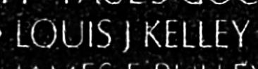 kelley's name engraved in the Wall